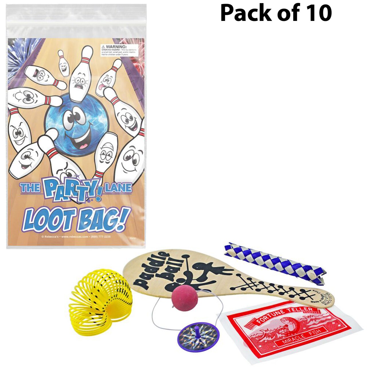 Party Lane Loot Bag | Party Supplies, 6 x 10 inch Easy open | Raheev®